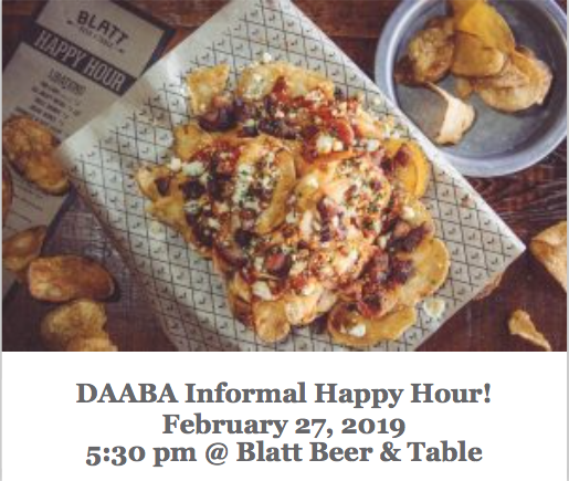 DAABAtweets's tweet photo. Come hang out &amp; grab a beer with your fellow DAABA members at our informal happy hour at Blatt Beer &amp; Table on Wednesday, February 27 starting at 5:30 pm! Blatt is located in Preston Hollow Village off 75 &amp; Walnut Hill &amp; there's free parking in the attached garage. #happyhour https://t.co/QgkNtTe0Uh