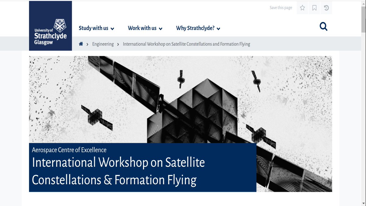 mxvasile's tweet photo. @ESA_EO @esa @CopernicusEU Just to let you know that this year we will organise the 10th International Workshop on Satellite Constellations and Formation Flying (#IWSCFF), in #Glasgow, UK.
https://t.co/wDZRBHzvlD
Please consider attending and telling us about @ESA_EO . https://t.co/UWOonH2Eet