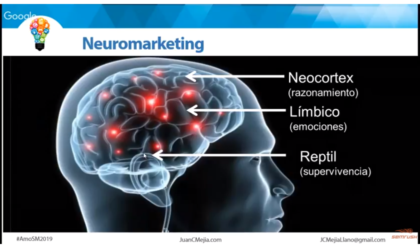 kodeclip's tweet photo. El Neuromarketing como mecanismo para mejorar las conversiones.

"Hay 3 partes del cerebro que juegan en la toma de decisiones. La parte límbica (emociones) y reptil (superviviencia), intervienen hasta en un 80% en la toma de decisiones", @JuanCMejiaLlano.

#AmoSM2019 https://t.co/YNCxiSPr3o