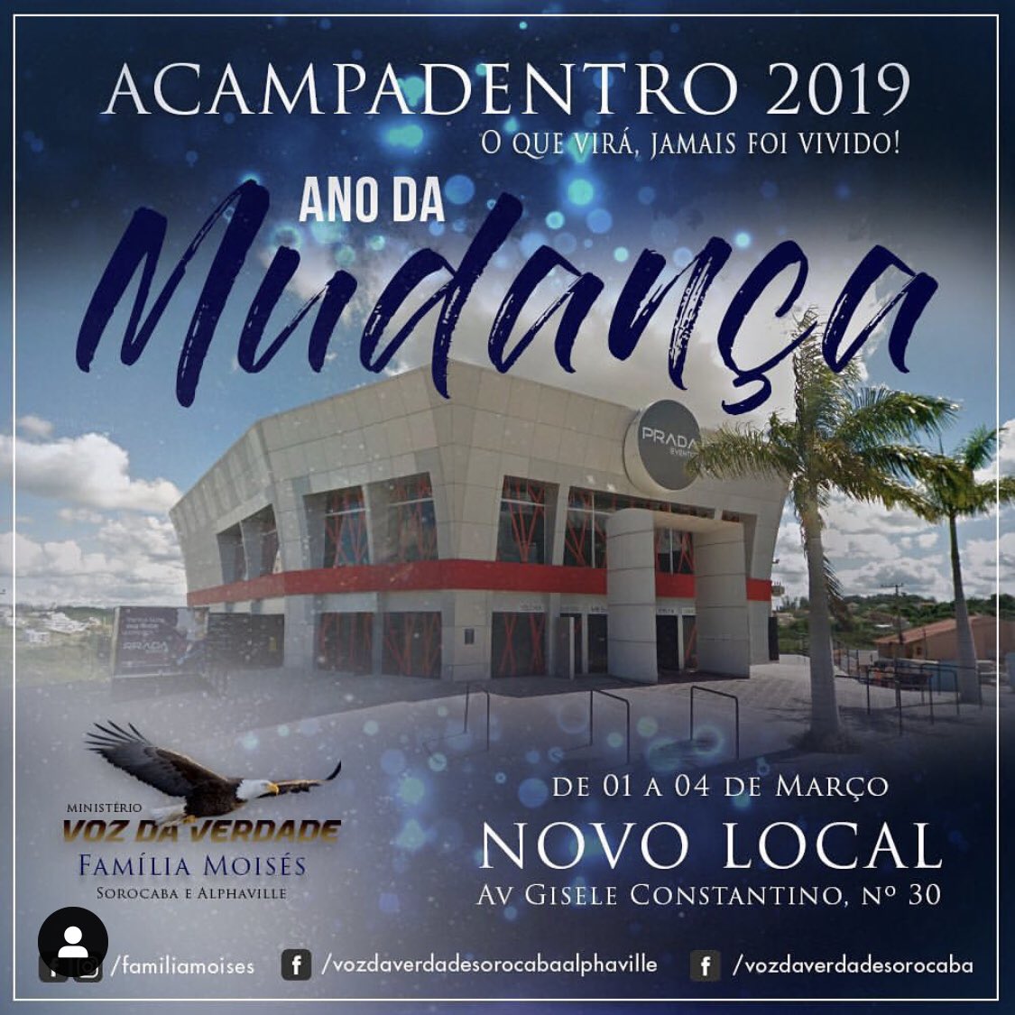 Acampadentro chegando. Entrada gratuita!!!! Não perca.