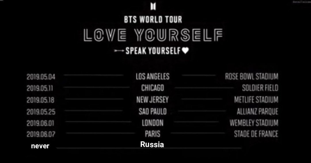 Подружки биг хит залил обновленный список и ПОСМОТРИТЕ КТО ТАМ!!!!

#SPEAK_YOURSELF_Tour_in_Russia
