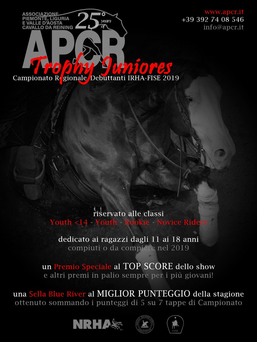 apcrReining's tweet photo. #APCR #Reining #Trophy #Juniores
#CampionatoRegionale #CampionatoDebuttanti
#PiemonteReining #IRHA #FISE #NRHA https://t.co/2TrwZuq4Aj