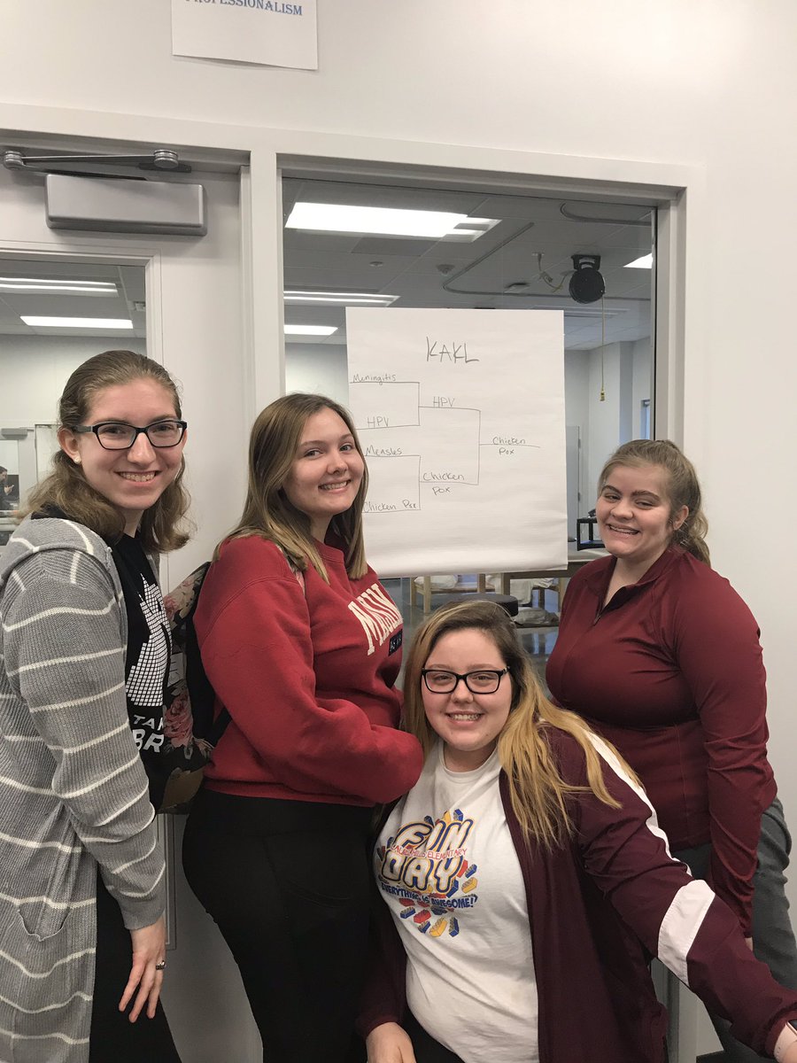STAAlliedHealth's tweet photo. Ss are gearing up for March Madness looking at diseases. 4 team bracket(which disease would be best to have) 8 team bracket which disease should get more federal money for research and treatment! @STAexcels https://t.co/ddRAGPKBNb