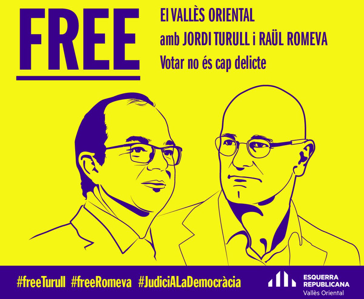 Esquerralf's tweet photo. Escoltar-los ens dona força per continuar. Aturem la injustícia! Aturem el país! #FreeRomeva #FreeTurull #judicialademocracia https://t.co/D6nl6LR0KR