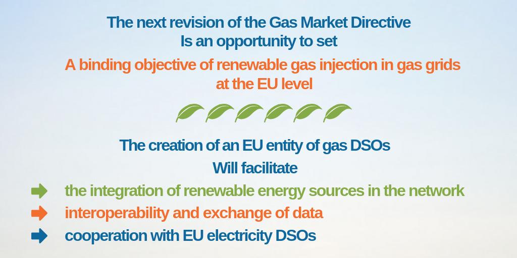 We can move quicker towards a greener, more decentralized and digitalized #gas network by:
👉creating a specific #EU Gas DSO entity 🇪🇺
👉setting 2030 #renewablegas objectives ♻️
#EnergyTransition #CleanEnergyEU #greengas #partofthesolution #GD4S