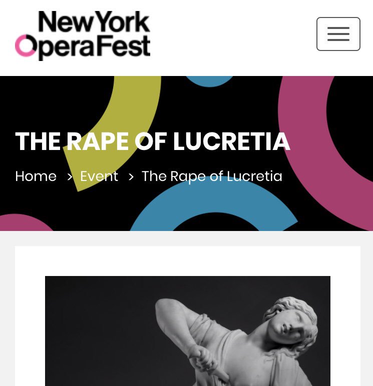 NewCamerata's tweet photo. We are thrilled to have THE RAPE OF LUCRETIA be offered as an official event of the @NYOperaAlliance New York Opera Fest!
.
#therapeoflucretia #britten #newcamerataopera #lucretia #benjaminbritten #newyorkoperafest #thisisopera #nyof #nyof19 #innovativeprogramming https://t.co/ur1gMm19NM