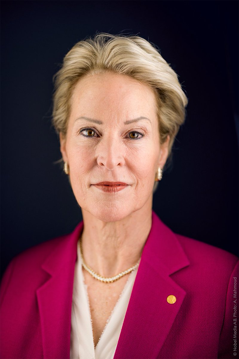 Here's the first of the official 2018 #NobelPrize portraits: the star of enzyme engineering, Chemistry Laureate <a href="/francesarnold/">Frances Arnold</a>. 

Inspired by evolution, Arnold has designed and generated novel enzymes and organisms that can create new materials or be used in pharmaceuticals.