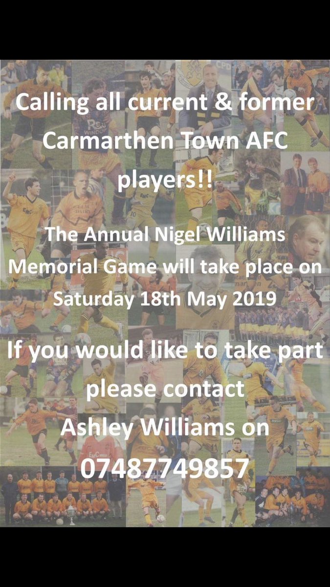 This year we once again welcome the Nigel Williams Memorial Day to Richmond Park. Game to be played on Saturday 18th May 2019. All support is much appreciated.