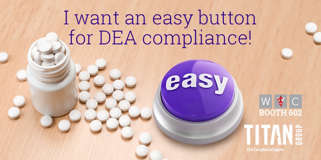 Visit us in Booth 602 to discover @titandiversion solutions for #DEACompliance made EASY at #WVC2019. #ItMattersWVC #TITANGroupDea @wvc_vetce <a href="/jackteitelman/">JACK TEITELMAN</a> @kelleydetweiler