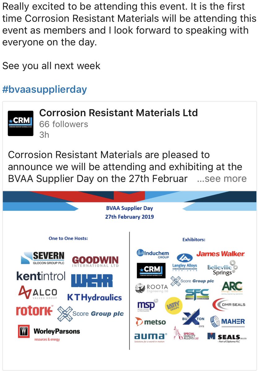Corrosion Resistant Materials Ltd (@crmukltd) on Twitter photo 