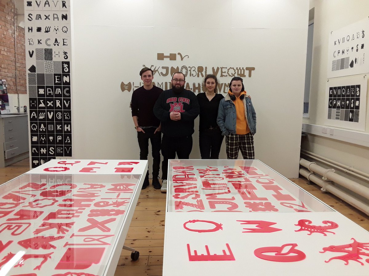 WeAreTUDublin's tweet photo. Tonight at TUDublin, where creativity, technology and talent come together. TUDublin #viscom students showcasing #funfonts, creativity crafted by technology @Intel_IRL https://t.co/Sq92Y1uDDr
