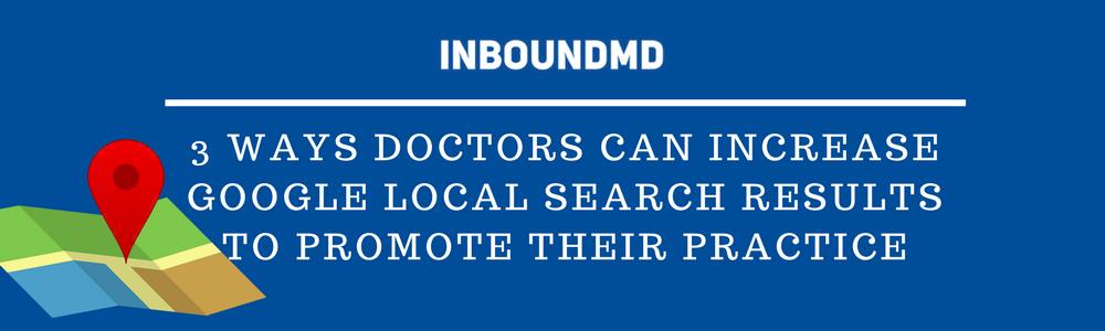 Every doctor wants to be top ranked. Learn how doctors and other healthcare providers can use Google My Business to get top rankings and promote their practice. Read this new blog from the team @inboundmd buff.ly/2InHSj3