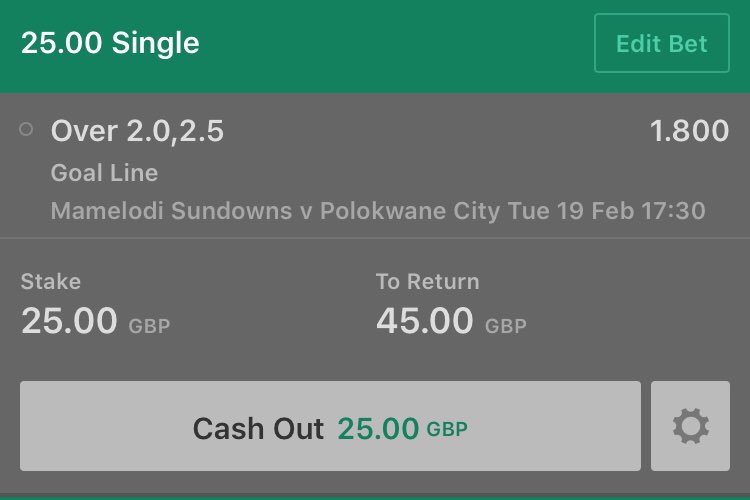 TipsyFootball's tweet photo. Bet 1

Over 2.0,2.5 goal line

Mamelodi sundowns vs polokwane city

I’m feeling 2 first half goals 1 of them in the first 10 minutes 

❤️&amp;🔁 https://t.co/FqTrHkOfjd