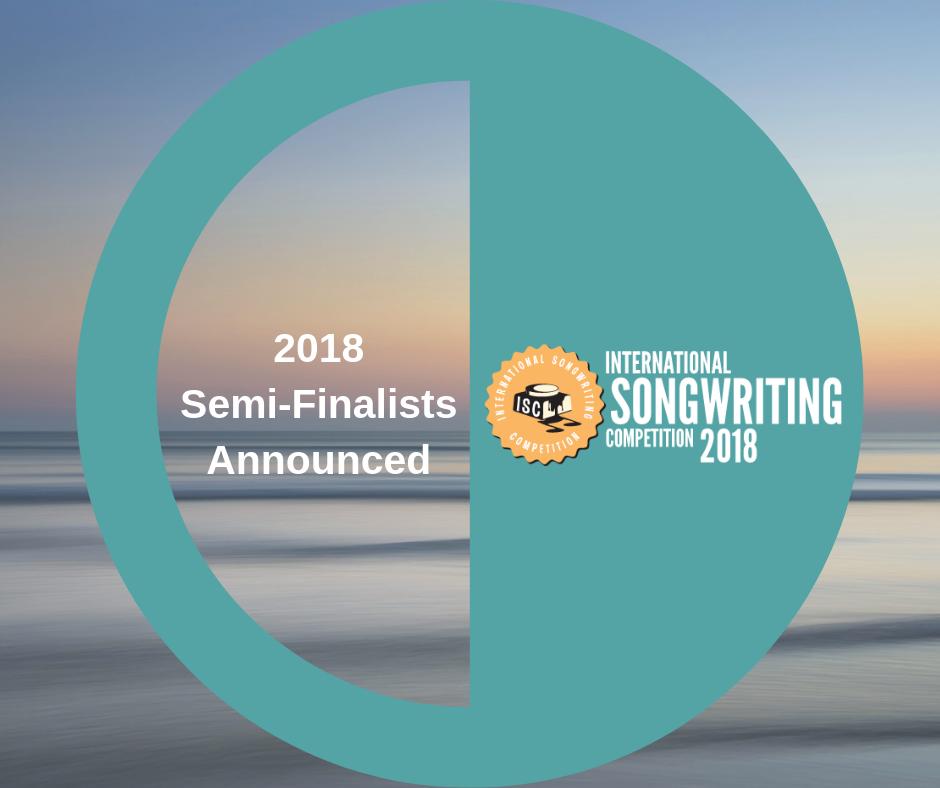intlsongcomp's tweet image. We have officially announced our 2018 semi-finalists.  Congrats to all of those selected! Next steps, we hope to announce our finalists soon.  For a complete listing of semis, check out: songwritingcompetition.com/semifinalists #isc2018semifinalist