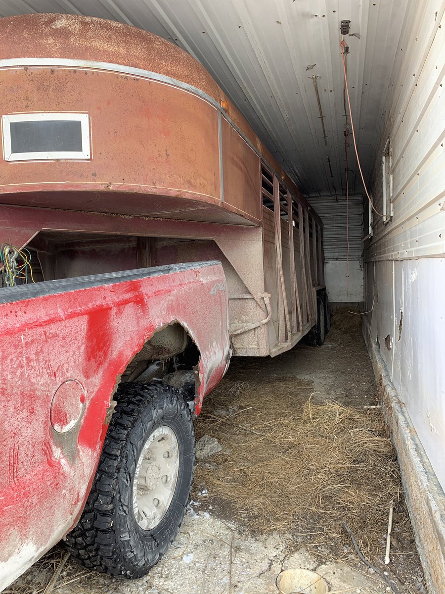 Our trailer storage.... no room for error. .. :)