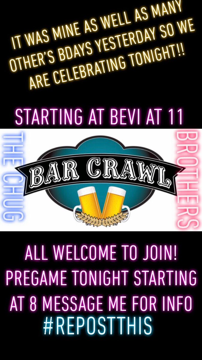 struble49's tweet photo. Celebrating my Birthday tonight as well as many others! We are starting at @BeviMuncie around 11! All are welcome. I heard it’s tequila Tuesday there so this will get interesting🔥👀💯 https://t.co/yWxWDRVtbf