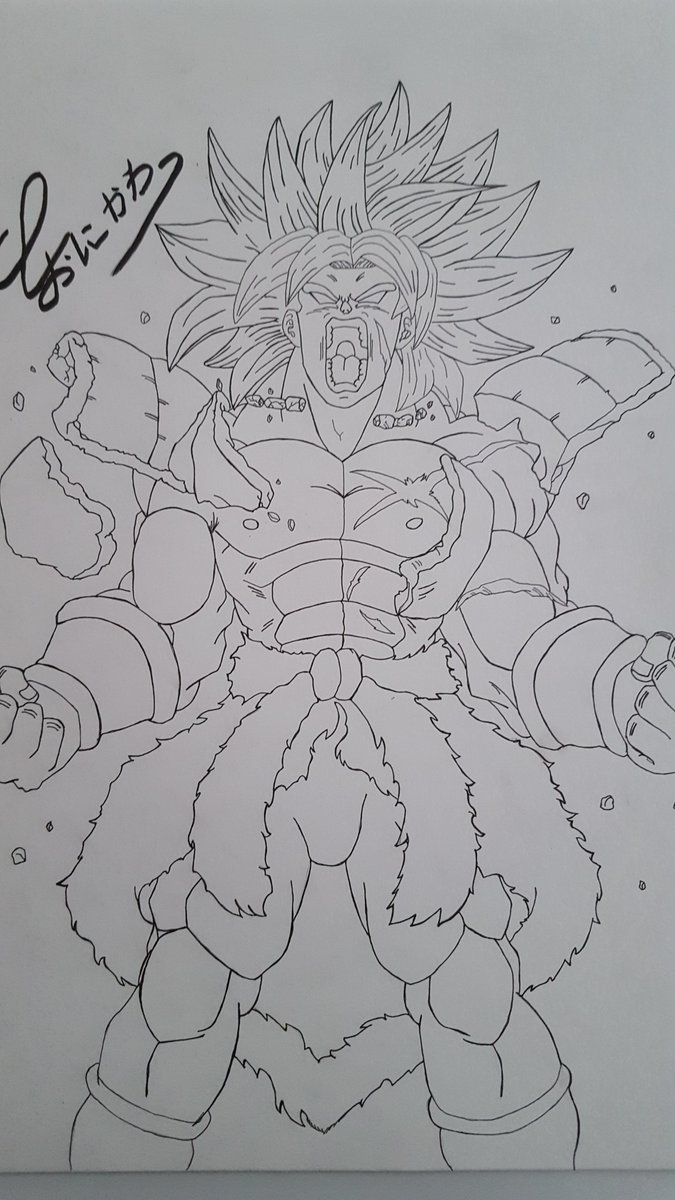 TOBLETV's tweet photo. Osu, ora Onikawa !

Désolé du retard, voici mon New Broly !! 🤗
Comme vous pouvez le voir j'ai ajouté l'armure de Broly qu'il détruit, car je trouve qui fait plus classe comme ça, avec ma signature pour terminer mon travail ! 🙇‍♂️ On se trouvera au prochain Drawing les amies ! https://t.co/EtPLciRRlg