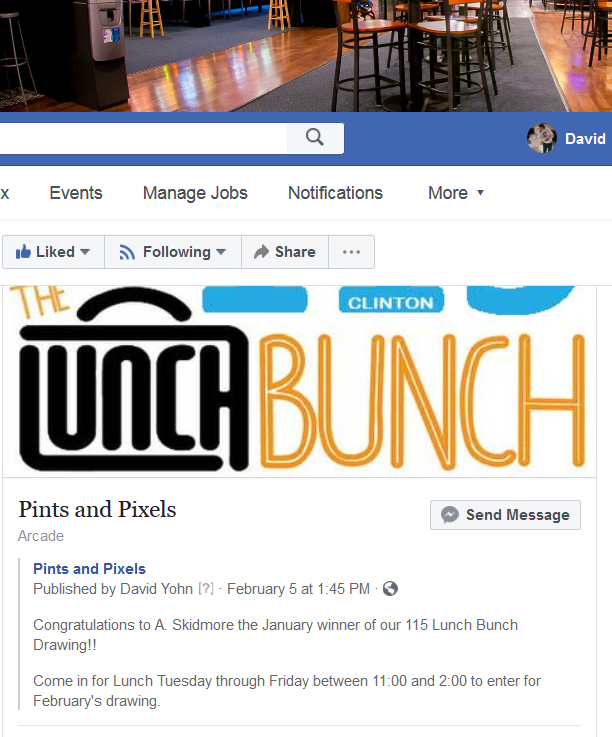 Come in every month Tuesday - Friday between 11:00 and 2:00 and enter to win a $115.00 Gift Card. One Winner every month.