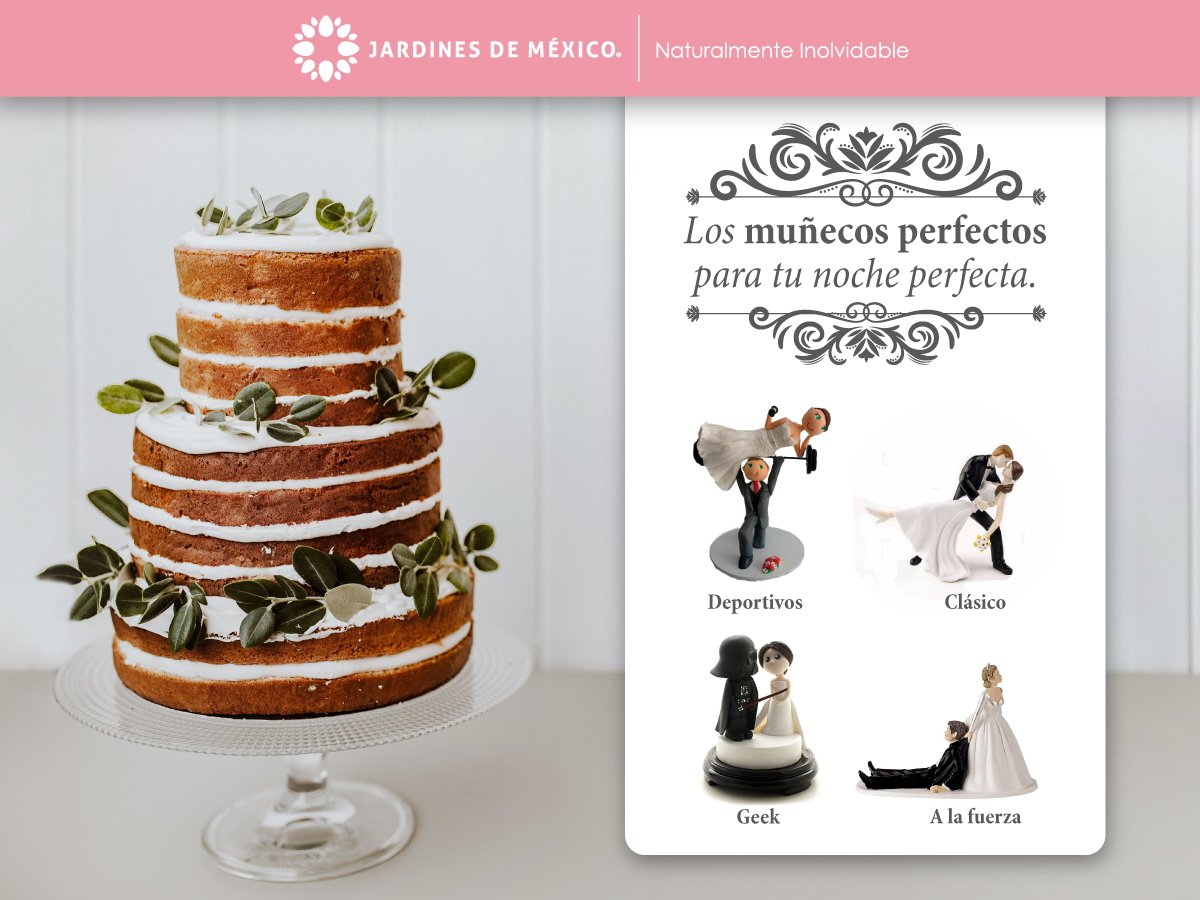 jardinesdemex's tweet photo. Adornar tu pastel con unos muñecos es una de las más antiguas tradiciones, pero olvídense de las clásicas figuras, les dejamos algunas ideas para que personalicen su pastel. #MartesDeBodas #TipsDeBodas https://t.co/XokqBh5gAc