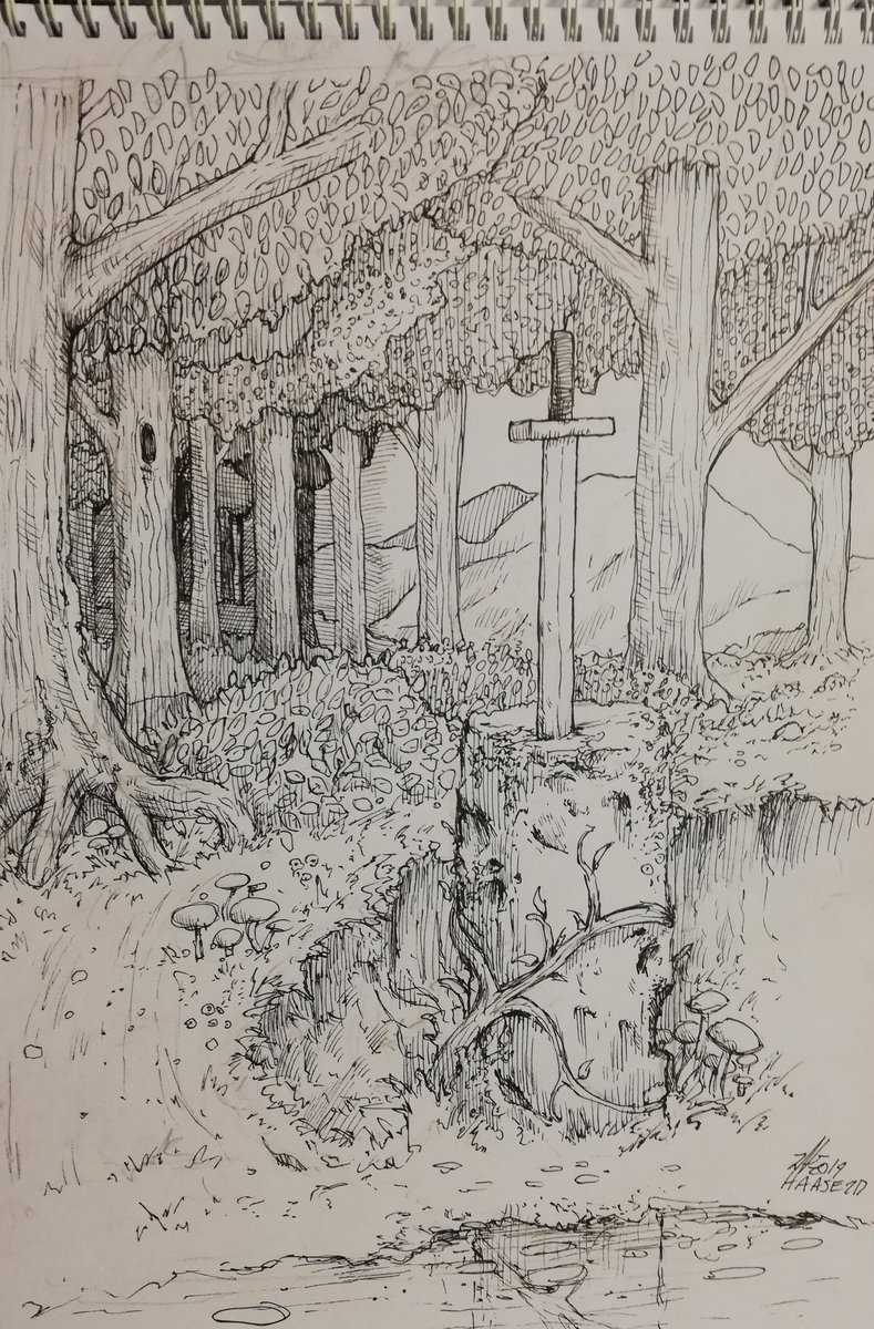 Haase2D's tweet photo. Inpired by @blurring_my_day tried making some nature. #draw #drawing #art #artistsontwitter https://t.co/4iAxvDsN88