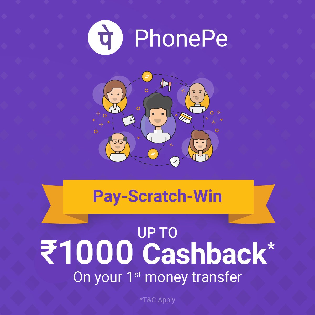 53_raj's tweet image. Use PhonePe for instant bank transfers &amp;amp; more! Get a scratch card up to ₹1000 on your first money transfer on #PhonePe. Use my link - phon.pe/ru_balacfaza