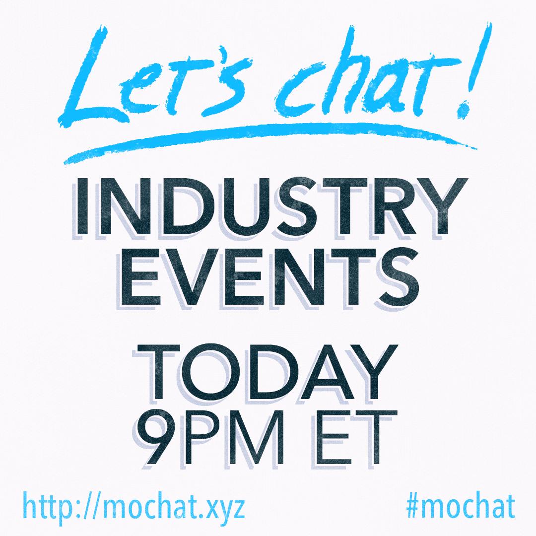 We're counting down the final chats until our last #mochat on 3/19.
No. 5: Tonight on #mochat we cover industry events… what's worth hitting up, and what's not. 9PM ET (GMT-5) buff.ly/1UYHeay