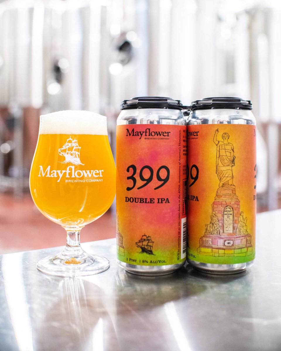 MayflowerBrew's tweet photo. 399 is here in cans! This NE DIPA has a silky, soft mouthfeel thanks to an increased amount of wheat and oats in the grain bill. Aroma and flavor range from papaya, tropical fruit, citrus, mango, peach &amp; apricot due to a healthy dose of Simcoe &amp; Azacca dry hops. Avail Wed at noon https://t.co/r6VdEfToWe