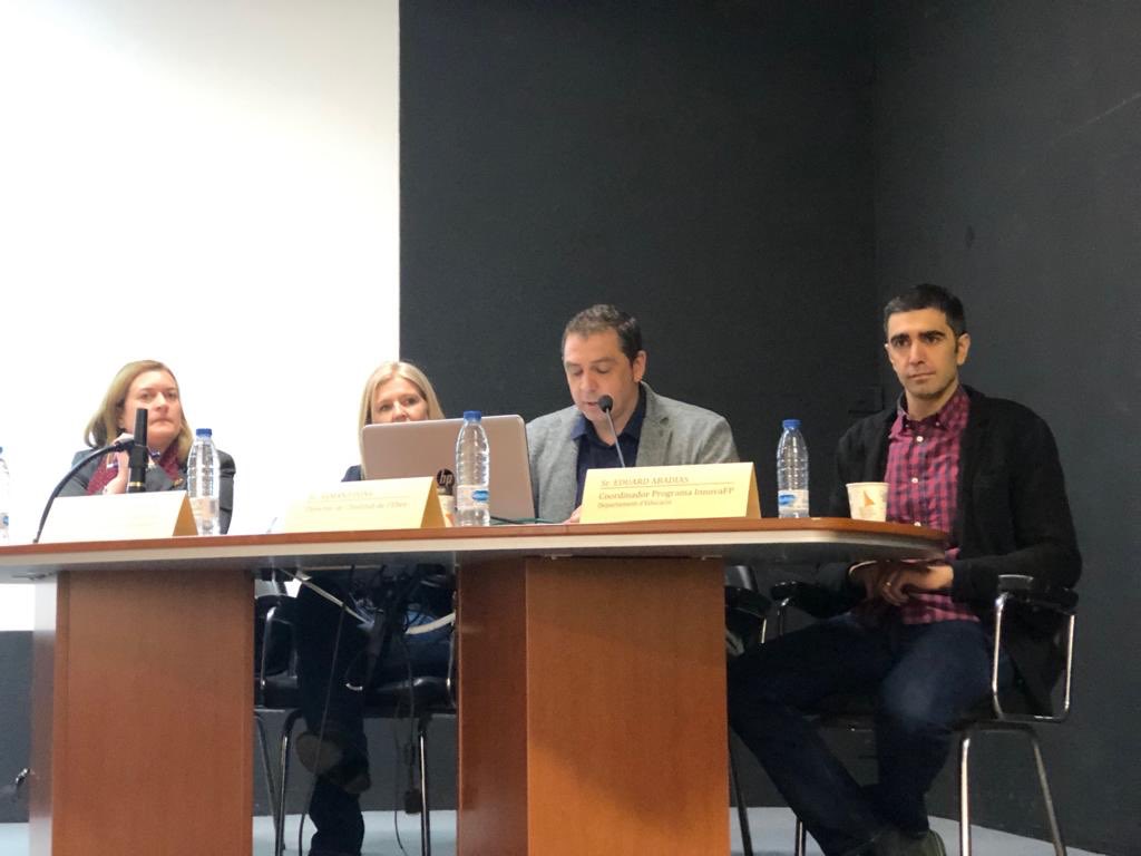 Institut de l'Ebre (@institut_ebre) on Twitter photo Inauguració de les Jornades Tècniques de l’Institut de l’Ebre amb la ponència d’Eduard Abadias, coordinador del programa <a href="/INNOVAFP/">Programa innovaFP</a>, la Directora General d’Indústria, Sra. Matilde Vilarroya i la Directora dels ST d’Educació a les Terres de l’Ebre. Inauguració de les Jornades Tècniques de l’Institut de l’Ebre amb la ponència d’Eduard Abadias, coordinador del programa <a href="/INNOVAFP/">Programa innovaFP</a>, la Directora General d’Indústria, Sra. Matilde Vilarroya i la Directora dels ST d’Educació a les Terres de l’Ebre.