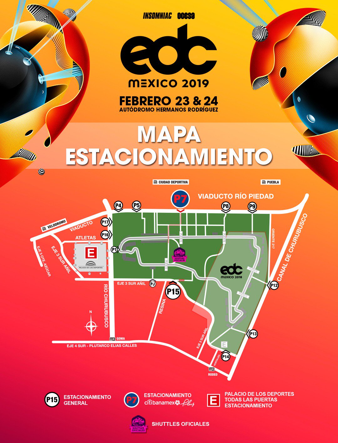 EDC Mexico on Twitter "Conoce el mapa del estacionamiento para 