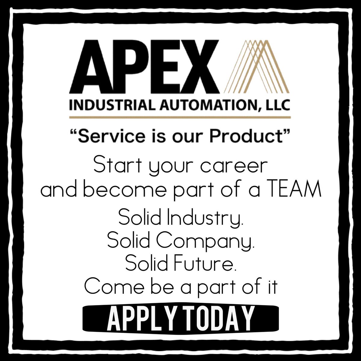Apexiallc's tweet photo. ‼️ WE’RE HIRING ‼️ As we continue to grow more position become available. #hiring #nowhiring #Careeropportunity #career #jobsearch  View our open positions: https://t.co/GAxBRfhQ1L https://t.co/brJC2O8vxM