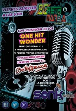 AV80NRETRO's tweet photo. Vier. 22 Feb. 6:pm #Av80RetroMania SONIK´ STEREO 101.7 FM. #Radio #Retro #PasionPorLoBueno #NostalgiaRetro https://t.co/Mc5qMdBByi