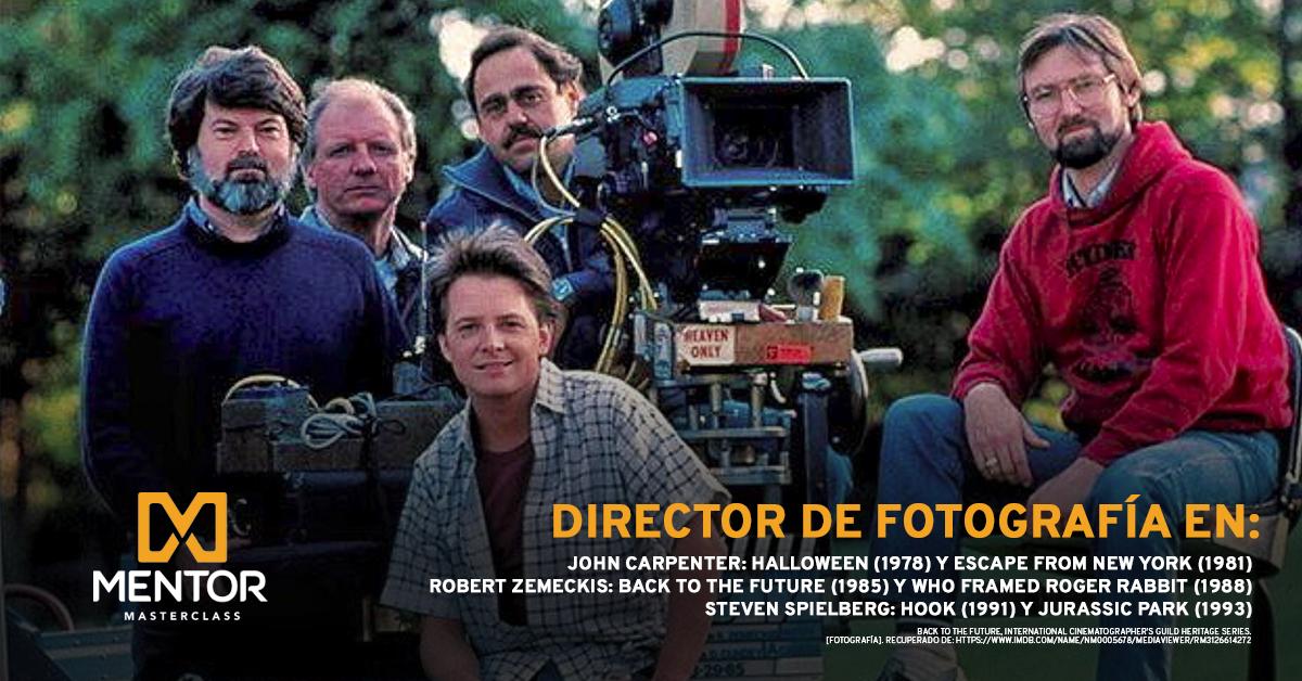 MentorMasterCl1's tweet photo. Dean Cundey A.S.C. ha trabajado de la mano de grandes directores en destacadas producciones cinematográficas, ¿ya conoces su trabajo? 

¿A quién más te gustaría que @MentorMasterCl1 trajera para ti en las próximas conferencias? https://t.co/l0Cgyy1t7L