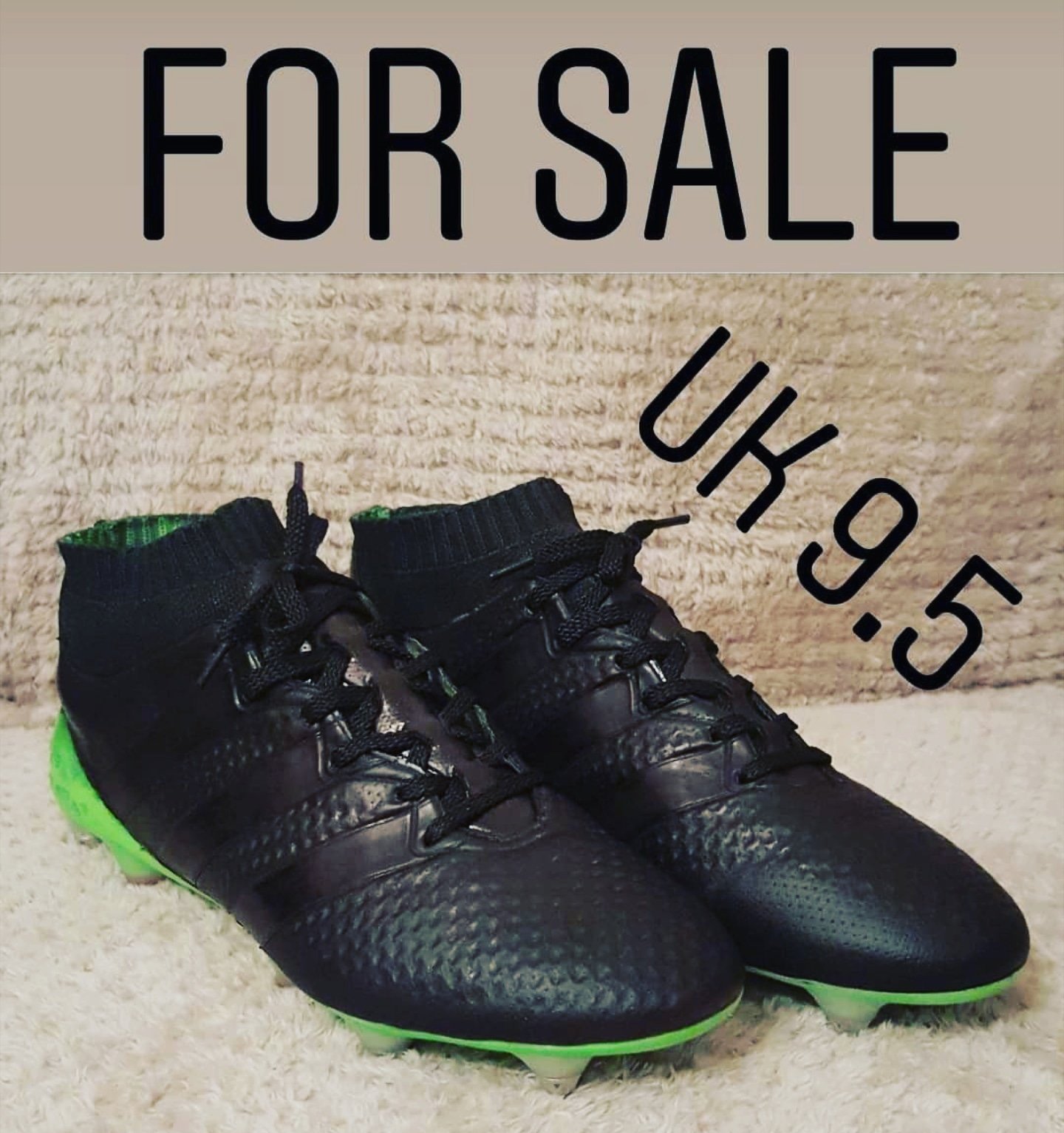 Blackoutboots89⚽️ on Twitter: "✖ FOR SALE ✖ Adidas ACE 16.1 UK size 9.5 SG soleplate - Link bio!! - #adidas #ACE #predator #football #soccer #footy #footballboots #cleats #blackandgreen #custom #