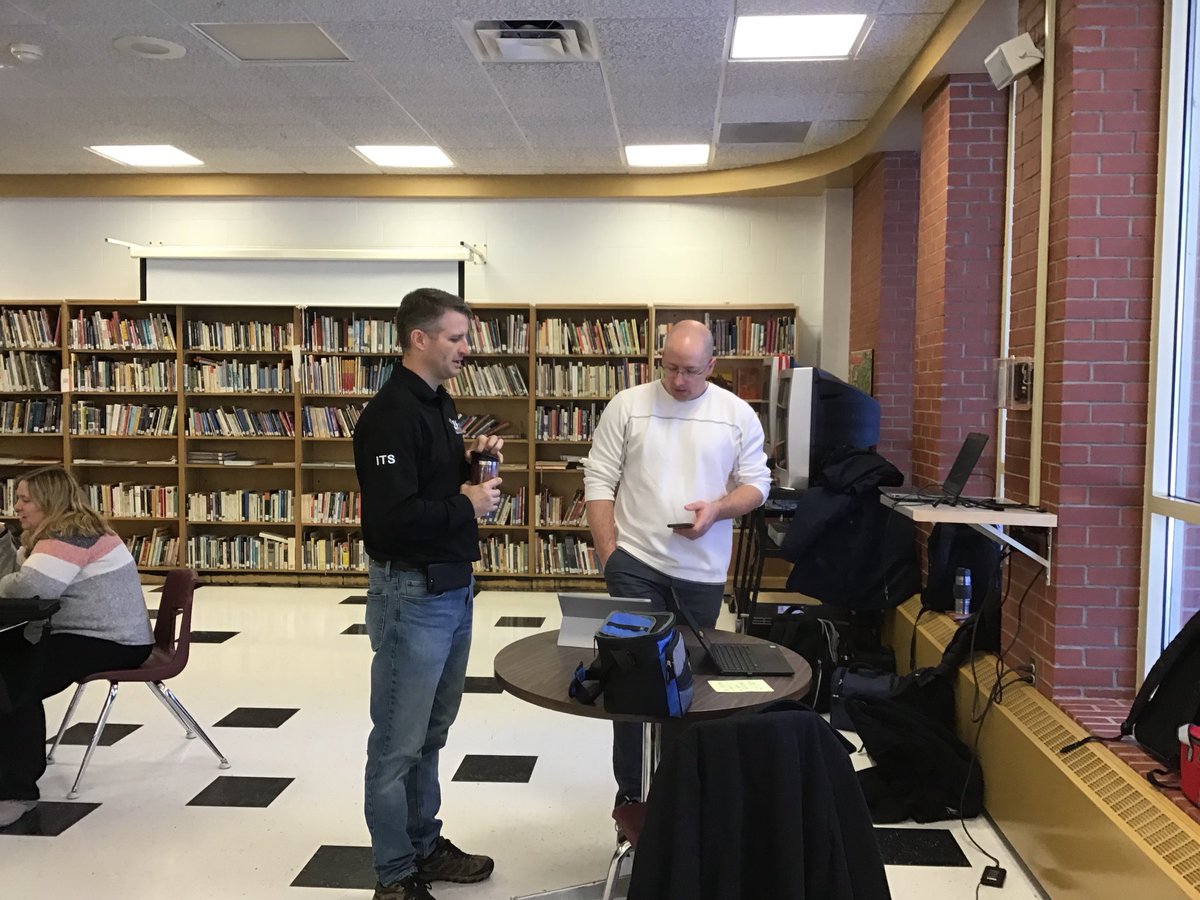 techitan's tweet image. First day of new teacher device rollout happening at SGD. Many thanks to our IT team for all the preparation that went into making this happen today. #UCDSB @UC_ITS