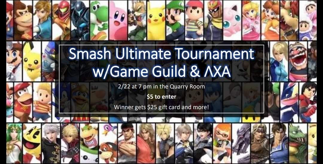 Looking for something to do Friday night? Come to our Smash torunament! We will be tabling in the Union all week during lunch and dinner times. All donations go to Child's Play to provide games for hospitalised children!!! (Venmo: LCA Kappa-Phi)