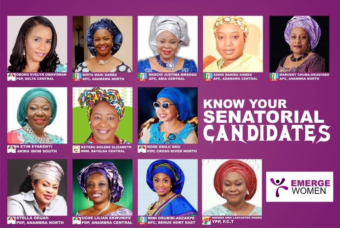 Meet the Women on the Ballot for #Senate. Want to see more women representation in our National Assembly then make a date with these women come Febuary 23rd 2019. Their party symbols are there. Pls #VoteWomen For Nigeria's Development. Refer a woman running to us #ShewillWin