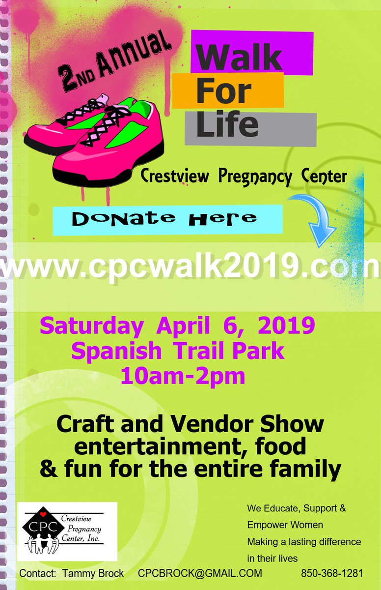 CenterCrestview's tweet photo. #crestview #crestviewlocal #cpcrocks #Walkforlife #cpc #supportlocal https://t.co/D12wOTUckJ