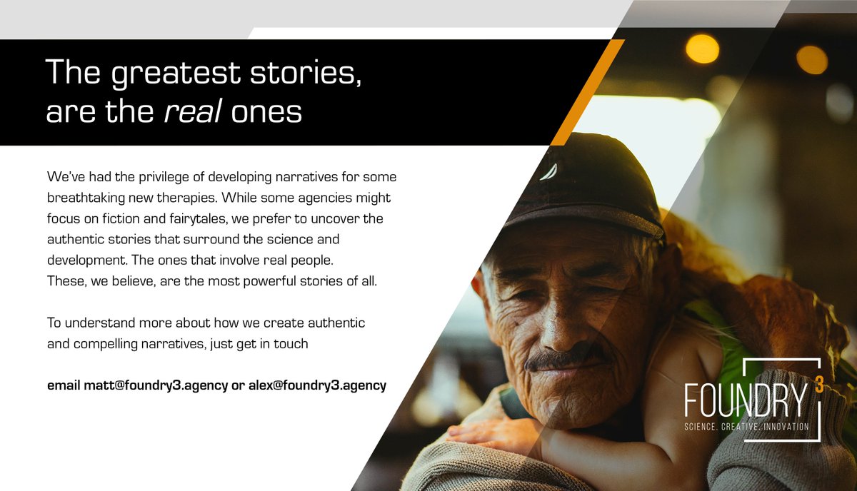 The_Foundry3's tweet photo. We've been working with some of the most extraordinary #Pharma teams to tell their story as they prepare to bring breakthrough therapies to families all over the world, A really good story, is a real story well told. Find about https://t.co/q1LgQfF6to https://t.co/ygSM2tQVLS