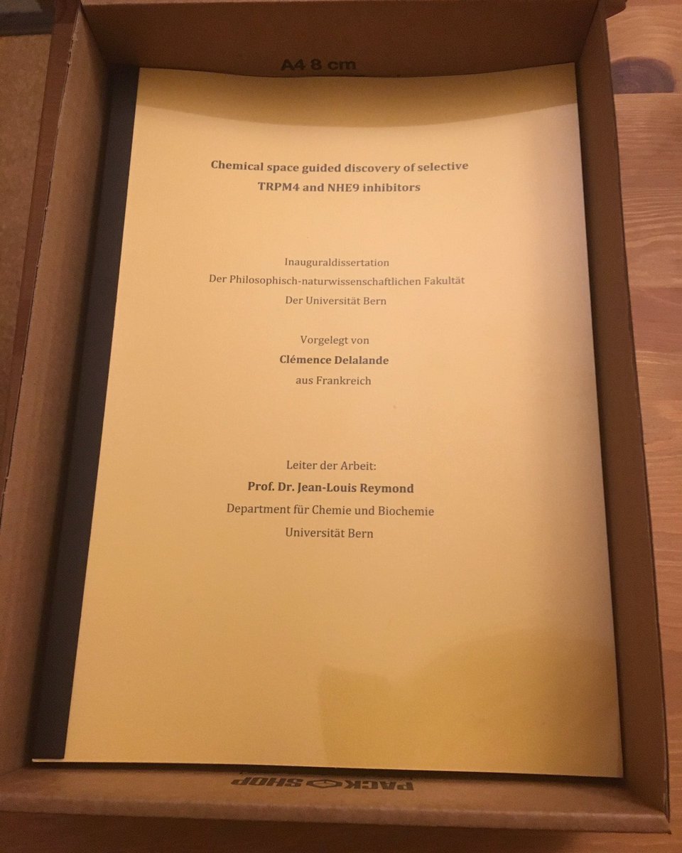 ClemyDela's tweet photo. First step, done...next comes the defense. Just closed a chapter of my life and my PhD #phd #phdthesis #nccrtranscure #reymondgroup #bernuniversity https://t.co/gBIDJsu1jE