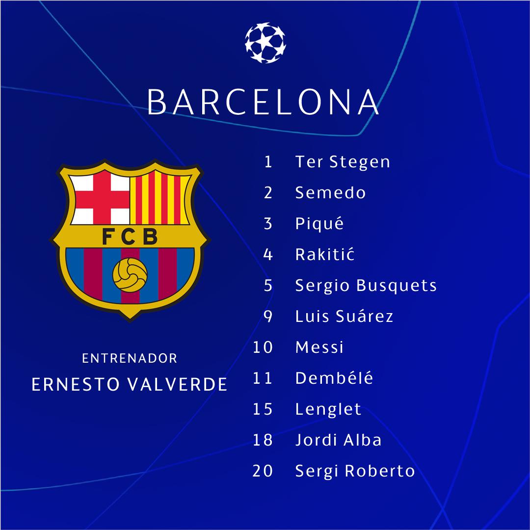 ¡Onces confirmados!
Así saldrán el @OL y el @FCBarcelona_es.
@OL - @FCBarcelona_es
➡ https://bit.ly/2XbTo4t
#UCL