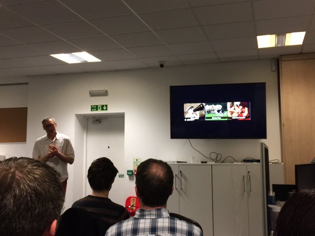 Mildredpierce66's tweet photo. At @Agile_NE this evening with @tobiasmayer talking about the #TrueScrumMaster “protecting the flock from the wolves!” and self-organising teams. The latter a key part of our leadership discussion today with @DWP colleagues https://t.co/BT2PVSRfQ5