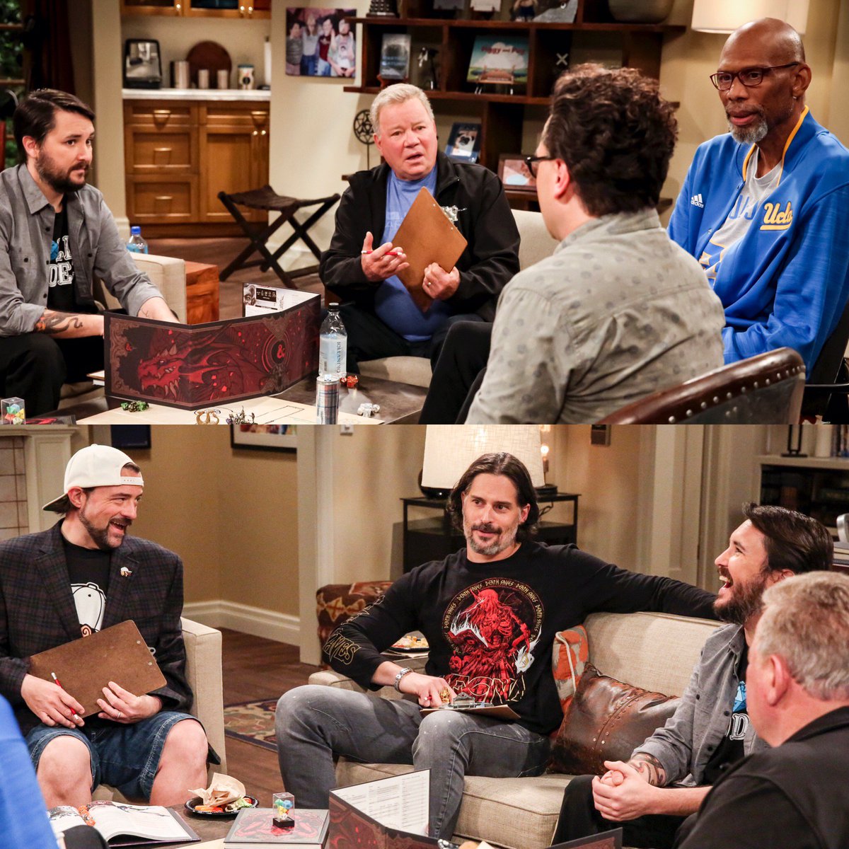 CTV_PR's tweet photo. #PhotoAlert: Episodic images for Thursday’s all-new episode of #TheBigBangTheory (Feb. 21 at 8pm ET/PT on @CTV) guest starring @WilliamShatner, @ThatKevinSmith, NBA all-star Kareem Abdul-Jabbar (@kaj33), & @JoeManganiello are available for download at https://t.co/7dfhVhDZjP https://t.co/YX5folqQcj