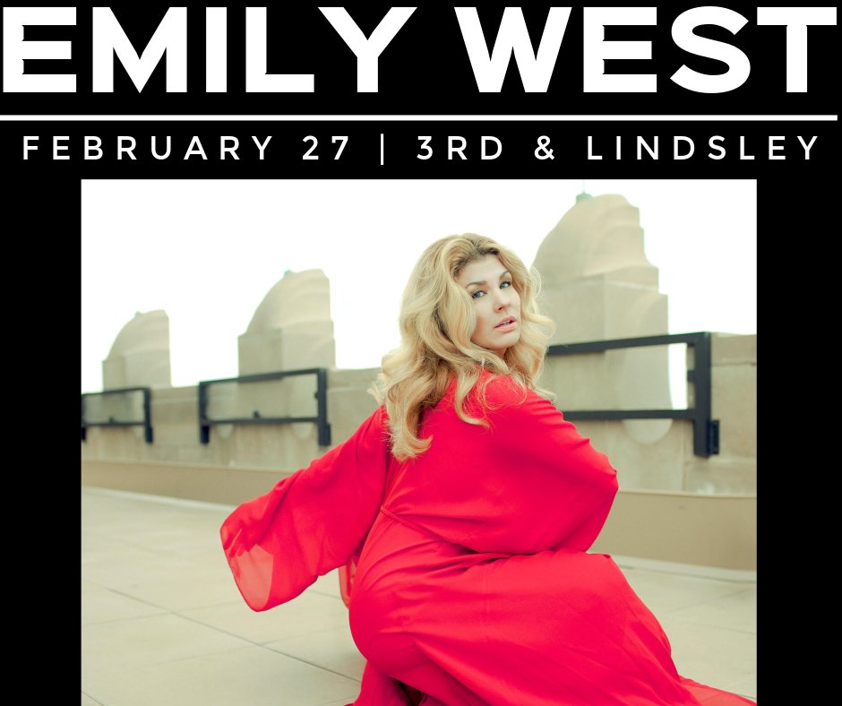 February 27th
<a href="/emilywestmusic/">Emily West</a> &amp; friends!
w/ <a href="/samcstephens/">Sam Stephens</a> &amp; <a href="/jessicamaros/">Jessica Maros</a> 
Tickets: bit.ly/2Eh54v6