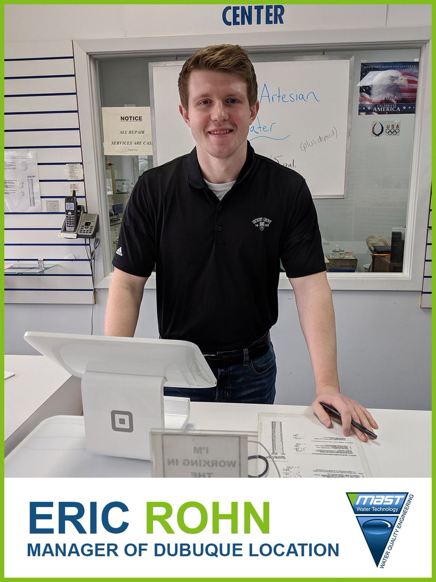 Mastwater's tweet photo. 👋 We would like to introduce everyone to Eric Rohn, manager of our new Dubuque location! He grew up in the Dubuque area and is looking forward to investing his time in helping a local business succeed and grow in the community. #manager #welcome #Mast #WaterTechnology https://t.co/zSvlTqE78H