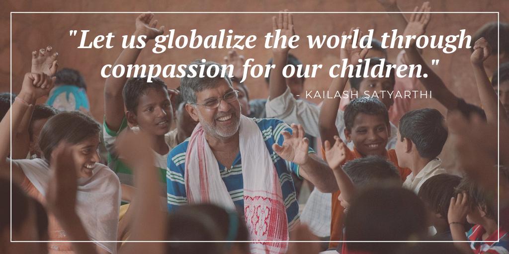 FreeEveryChild's tweet photo. #TuesdayThoughts from @k_satyarthi #GlobalizeCompassion https://t.co/sNvlp5PxXS