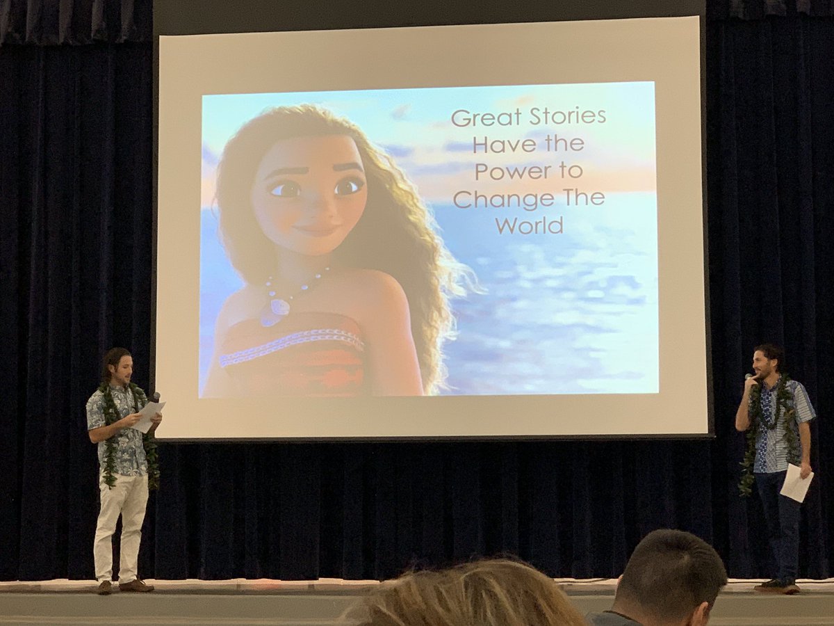 EdTechnocation's tweet image. Loving listening to these @Iolani_School alums and twins talk about writing, stories, and life; the Kandell brothers!
#HAMLE2019 #HAMLE