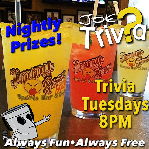 joetrivia's tweet photo. #TuesdayTrivia in #OakRidge with @jimmygeeznorth Nightly specials & prizes! Questions go live 8
#JoeTrivia #JTBuckets #Trivia #PubTrivia #BarTrivia #TriviaNight #NJTrivia #TeamTrivia #GameNight #NightlyFun #Drinks #TT #GoodNewsTues #TuesdayThoughts #Geezers https://t.co/LWZUOCPRa9