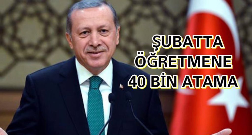 Öğretmene40Bin AtamaMüjdesi

Beklemekten tükendik artık.Öğrencilerimize kavuşmak için gerekli adımları bekliyoruz. 

<a href="/RT_Erdogan/">rt_erdogan</a>

<a href="/ziyaselcuk/">Ziya Selçuk</a>
@hmzaydg 
<a href="/tcmeb/">Millî Eğitim Bakanlığı</a> <a href="/tcbestepe/">T.C. Cumhurbaşkanlığı</a>