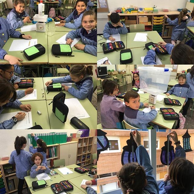 espriumontgat's tweet photo. A matemàtiques estem aprenent a mesurar i pesar!!! Súper divertit! Som els de tercer C!! https://t.co/l2y2Knpdhl