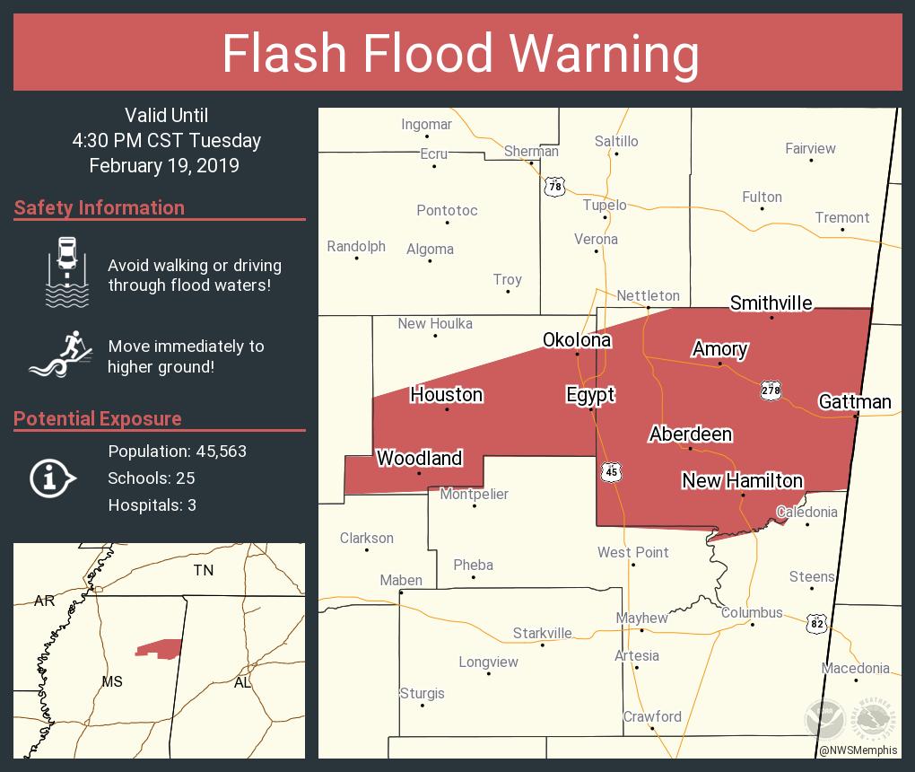 CEDR Digital Corps on Twitter "⚠️FlashFlood Warning in MS ⚠️ Amory